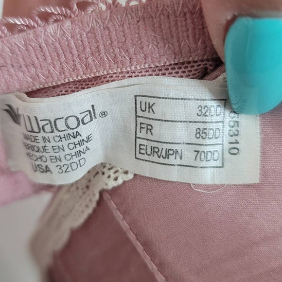 Wacoal Pink Seashell Design Wired Bra Size 32DD - Picture 4 of 5